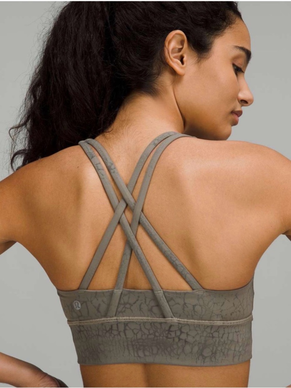 lululemon athletica Olive Green Strappy Sports Bra